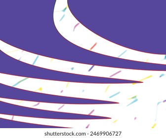 Horizontal border with paint brush strokes background. Graphic design template for card. Vector border rectangular frame with colorful painted ink brushstrokes watercolor texture.