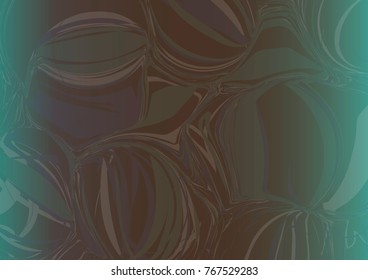 Horizontal brown-turquoise marble abstract background. Vector colorful illustration.