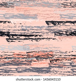 Horizontal  Brush Stroke Surface. Pinstripe Endless Repeating Elements. Summer Chalk Pattern. Pastel Pink Backdrop. Abstract Charcoal Surface. Brush Vector Background.