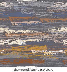 Horizontal  Brush Stroke Surface. Pinstripe Endless Repeating Elements. Creative Chalk Pattern. Khaki and Camo Backdrop. Abstract Charcoal Surface. Brush Vector Background.