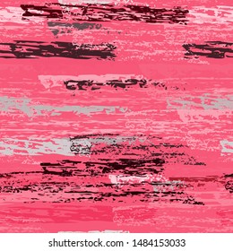 Horizontal  Brush Stroke Surface. Pinstripe Endless Repeating Elements. Creative Chalk Pattern. Maroon and Burgundy Backdrop. Abstract Charcoal Surface. Brush Vector Background.