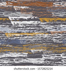 Horizontal  Brush Stroke Surface. Pinstripe Endless Repeating Elements. Trending Chalk Print. Khaki and Camo Backdrop. Abstract Charcoal Surface. Brush Vector Background.