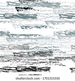 Horizontal  Brush Stroke Surface. Pinstripe Endless Repeating Elements. Modern Chalk Pattern. Black and Gray Backdrop. Abstract Charcoal Surface. Brush Vector Background.