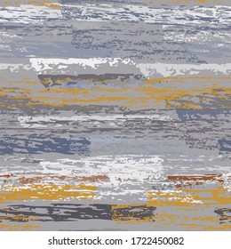 Horizontal  Brush Stroke Surface. Pinstripe Endless Repeating Elements. Chalk Trends Motif. Modern Khaki and Camo Backdrop. Abstract Charcoal Surface. Brush Vector Background.