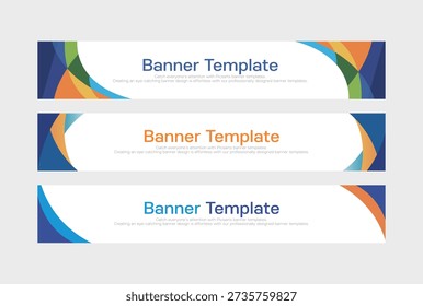 Horizontal Business Background Banner Template 