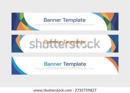 Horizontal Business Background Banner Template 