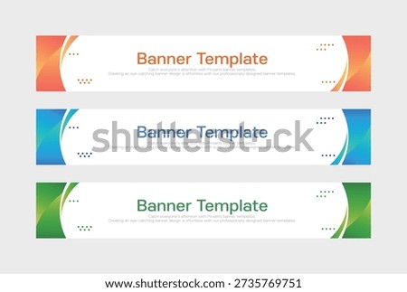 Horizontal Business Background Banner Template 