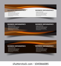 horizontal business banner templates. Vector banner corporate identity, website banner design, modern banner design.