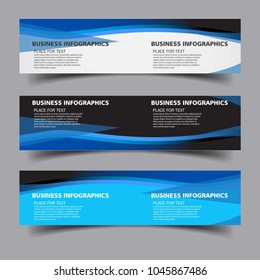 horizontal business banner templates. Vector banner corporate identity, website banner design, modern banner design.