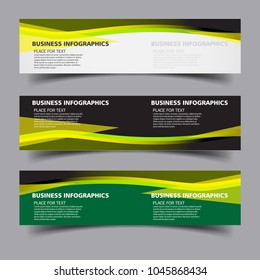 horizontal business banner templates. Vector banner corporate identity, website banner design, modern banner design.
