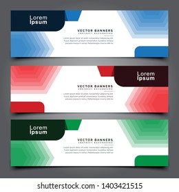 horizontal business banner templates. Vector banner corporate identity, website banner design, modern banner design.