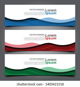 horizontal business banner templates. Vector banner corporate identity, website banner design, modern banner design.