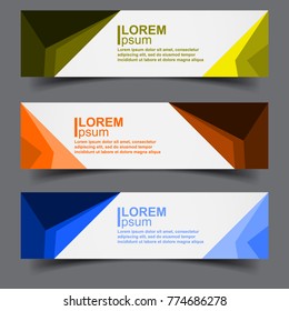 horizontal business banner templates. Vector banner corporate identity, website banner design, modern banner design. 
