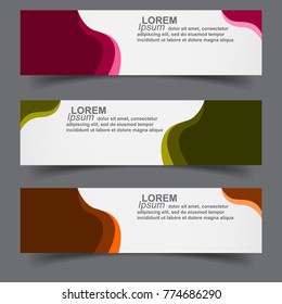 horizontal business banner templates. Vector banner corporate identity, website banner design, modern banner design. 
