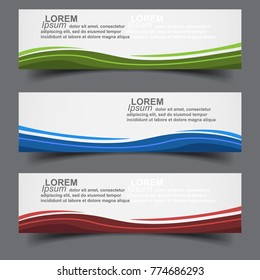 horizontal business banner templates. Vector banner corporate identity, website banner design, modern banner design. 
