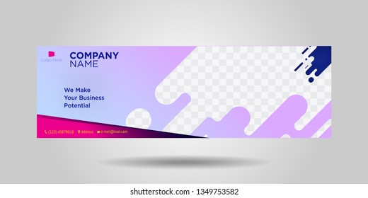 horizontal business banners simple modern design geometric gradient pink magenta pastel color rectangle 