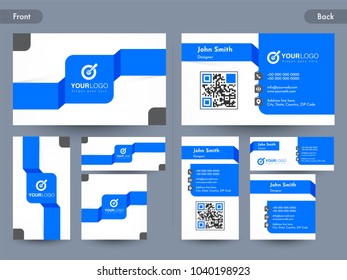 Horizontal business card with front and back presentation.