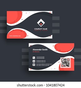 Horizontal business card with front and back presentation.