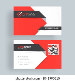 Horizontal business card with front and back presentation.