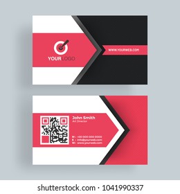 Horizontal business card with front and back presentation.