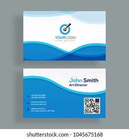 Horizontal business card with front and back presentation.