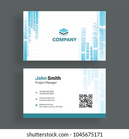 Horizontal business card with front and back presentation.