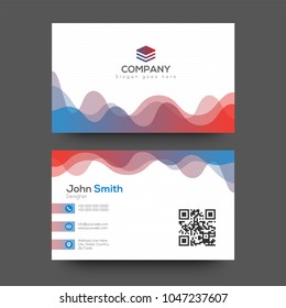 Horizontal business card with front and back presentation.