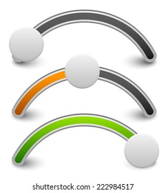 Horizontal buttons, sliders or adjuster. Adjust opacity mask to set level