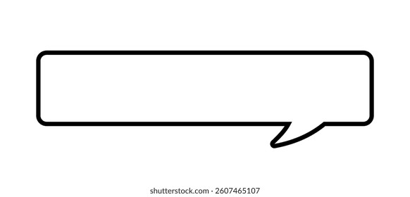 Horizontal callout vector illustration. Simple ticker base.