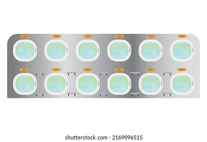 horizontal capsule hotel of twelve capsules