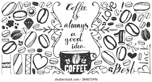 Horizontal card - Coffee is always ? good idea