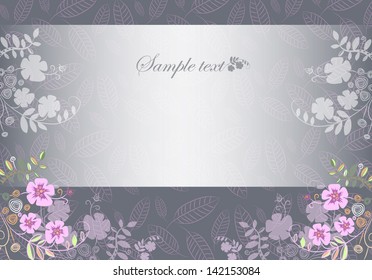 horizontal card on a gray background