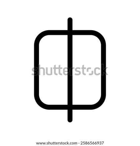 Horizontal Center Icon Vector Symbol Design Illustration