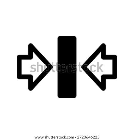 Horizontal Center Icon Vector Symbol Design Illustration