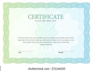 Horizontal Certificate Diplomas Vector Stock Vector (Royalty Free ...