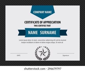 horizontal certificate template,diploma,Letter size ,vector