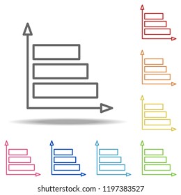 horizontal chart icon. Elements of Finance and chart in multi colored icons. Simple icon for websites, web design, mobile app, info graphics
