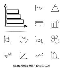 horizontal chart icon. Finance And Chart icons universal set for web and mobile