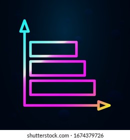 horizontal chart in nolan style icon. Simple thin line, outline vector of finance and chart icons for ui and ux, website or mobile application