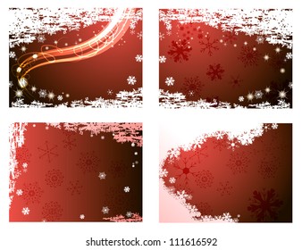 Horizontal Christmas backgrounds for design