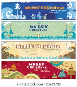 Horizontal Christmas banners with space for your text. To see similar, please VISIT MY GALLERY.