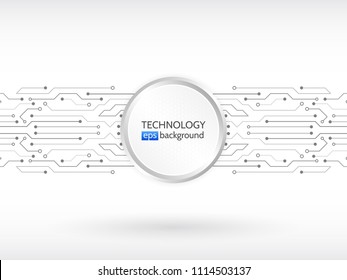 Horizontal circuit board vector background texture. High-tech technology concept
