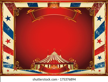 A horizontal circus poster for your screen or your pad