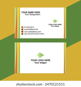 Horizontal Classic Business Card Vector Design