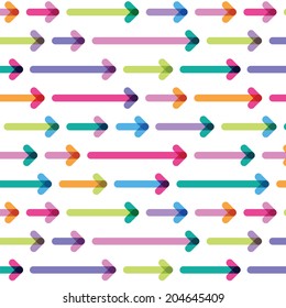 horizontal color arrows seamless pattern