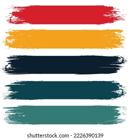 Horizontal color grunge lines pattern with shadow elements. Abstract linear background with place for text