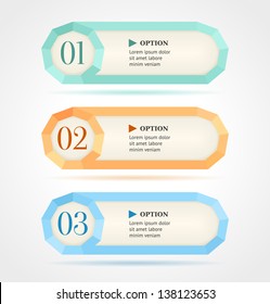 Horizontal color options banners/buttons template. Vector illustration