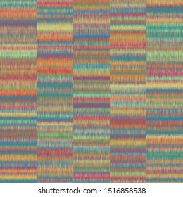 Horizontal color spliced stripes.  Ikat seamless repeat vector pattern swatch.