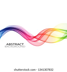 
Horizontal color wave on white background