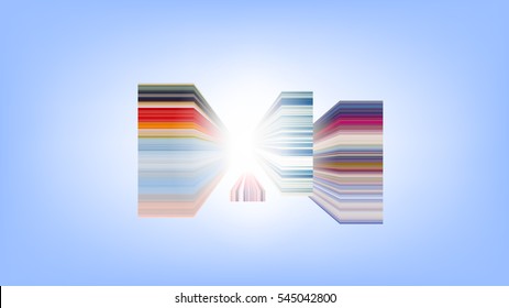 Horizontal colorful stripes abstract background, stretched pixels effect